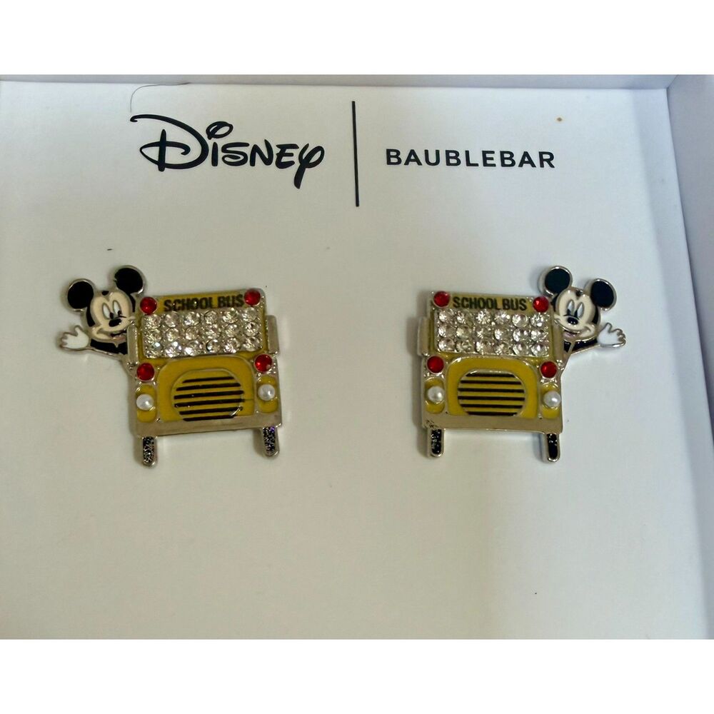 DISNEY BAUBLEBAR Mickey Mouse School bus earrings